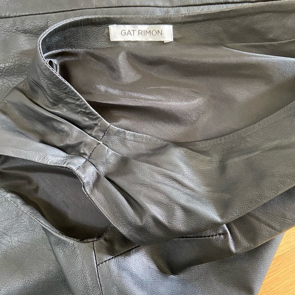 Gat  Rimon Asymmetrical Leather Dress - Picture 3 of 4